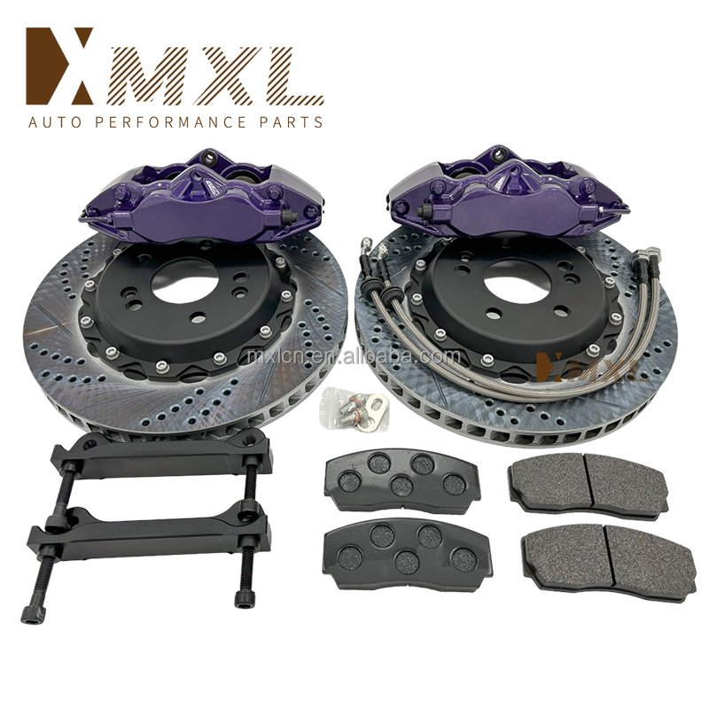Upgraded MXL9200 Front 4 Pot Brake System Aluminium Alloy Big Brake Calipers Kit for 17-18 Inch Wheels Modified Sport Brake Kit